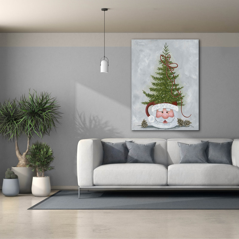  «Santa Mug» par Tanya Nyp, art mural sur toile, 40 po x 54 po, H 54 po x l 40 po