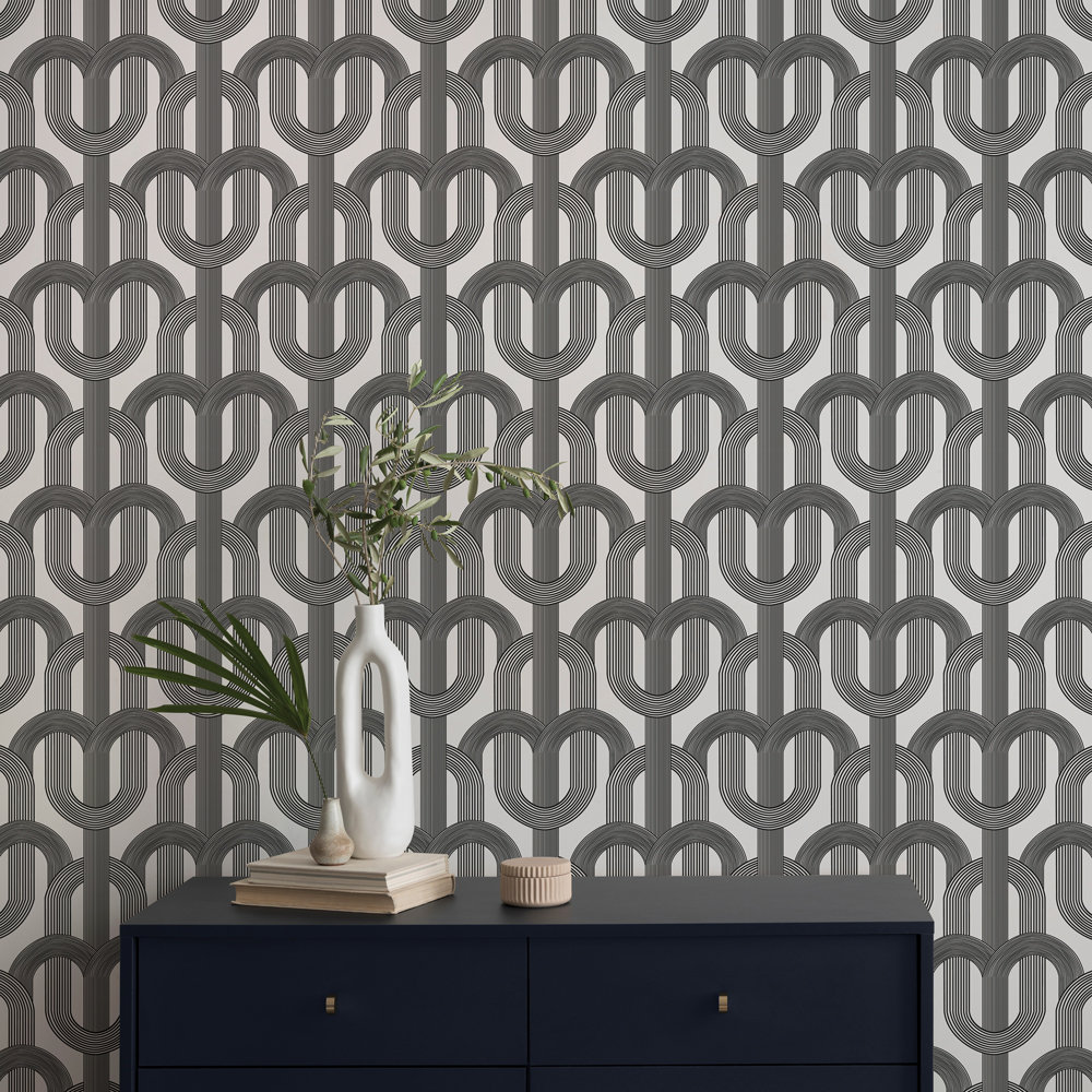 Shayla Self-Adhesive Wallpaper Roll, Black