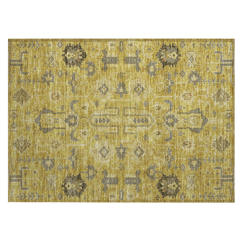 Killingly Washable Oriental Indoor / Outdoor Rug, Rectangle 1'8" x 2'6"