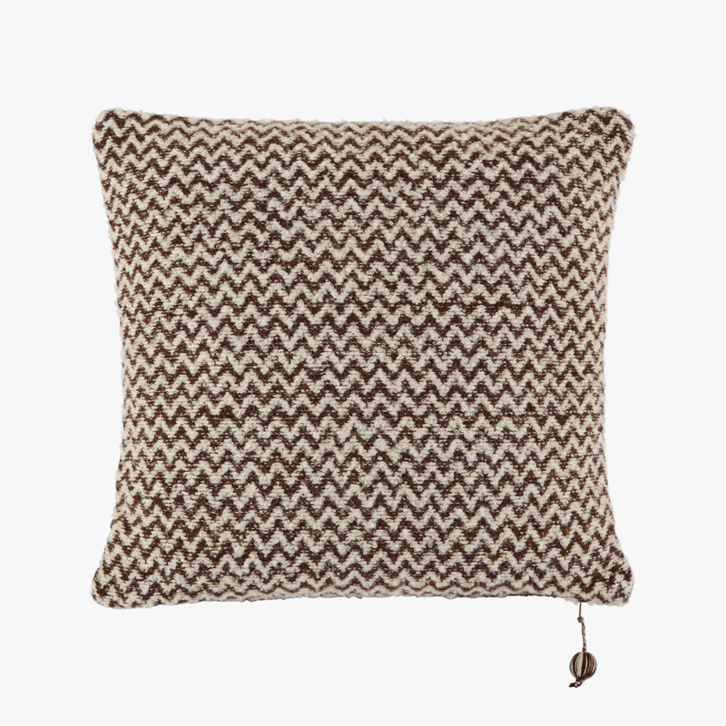 Chevron Pillow Cover & Insert, Brown/White