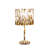 19.25" Faux Suede Tiger Print Metal Table Lamp