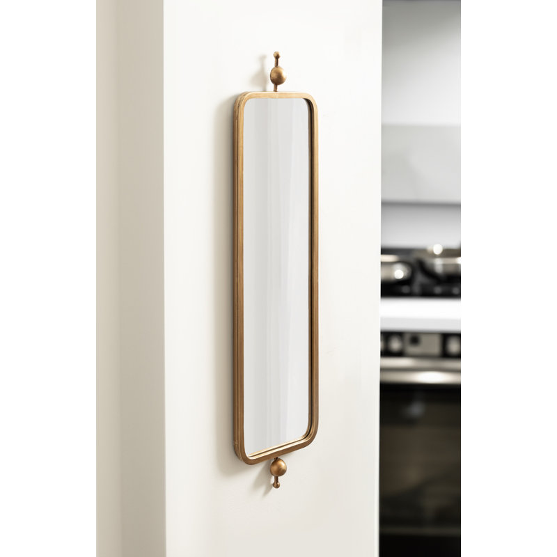 Rectangle Skinny Panel Mirror, Gold