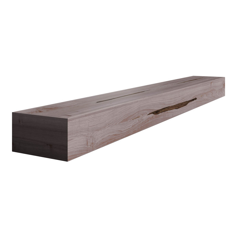 5.25 In. D X 9.25 In. W X 48 In. L Unfinished White Oak Wood Mantel, Rustic Soft Maple, 60" L