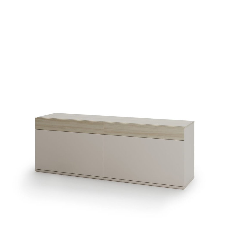 Sideboard Cabinet 175 cm - Low Buffet Storage with Pull-Down Doors