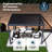 Grand Tuscan Aluminum Pergola with Adjustable Louvered Roof-98497916