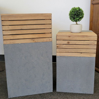 Modern Pedestal End Table (Set of 2)