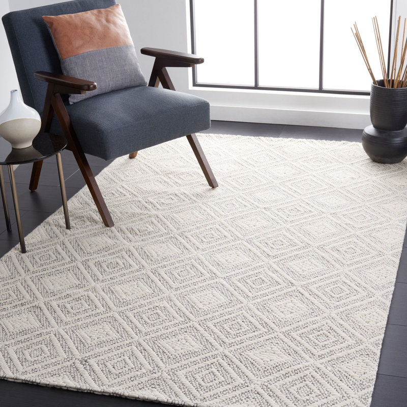 Castillo Hand Loomed Wool And Cotton Geometric Rug, Rectangle 6' x 9'