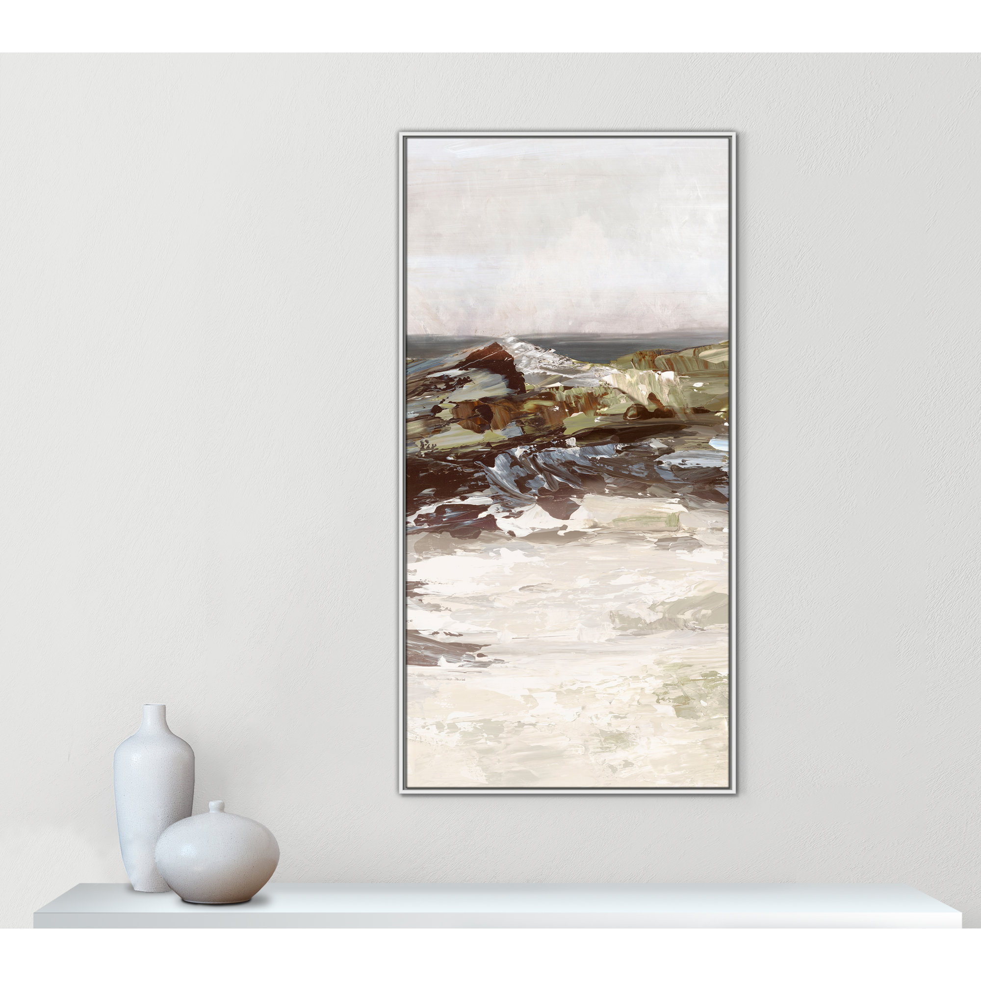 Stoney Peak Print by , 61.5" H x 31.5" W, White