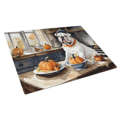 Planche à découper en verre English Bulldog