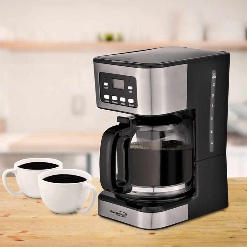 Cafetière numérique 12 gobelets brentwood appliances