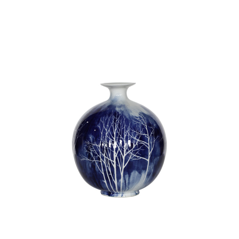 Vase en arbre peint à la main