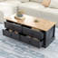 Table basse en bois rustique avec tiroirs-1697554121