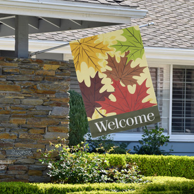 Drapeau de jardin extérieur Welcome