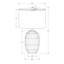 Lighting, 24 po, lampe de table, résine crème, abat-jour ivoire / crème, transitionnel