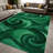 1PC Emerald Green Swirl Abstract Watercolor area rugs for Living Room, Soft and Comfortable, Suitable for all seasons, easy-to-maintain, machine washable Indoor floor mat, Under Table Farmhouse suitable for dining area, bedroom, entryway, kitchen,-1000499815