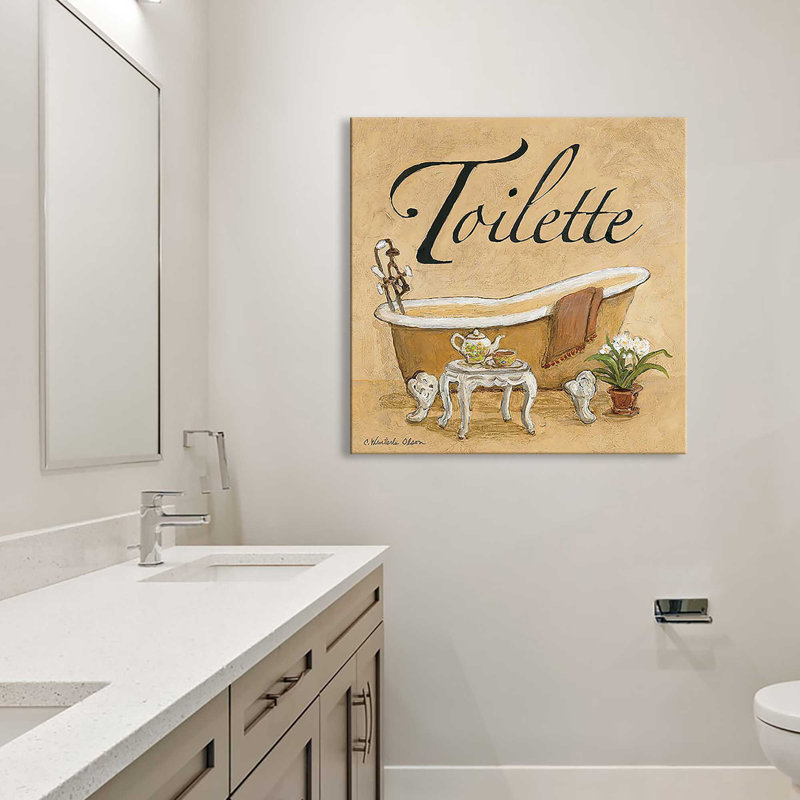 «Spice Toilette (Square)» par Charlene Olson, Toile tendue, H 28 po x l 28 po x P 1,5 po