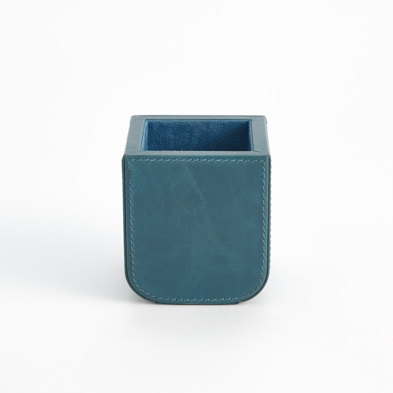 Coupe-crayons en cuir Radius Edge - Azur