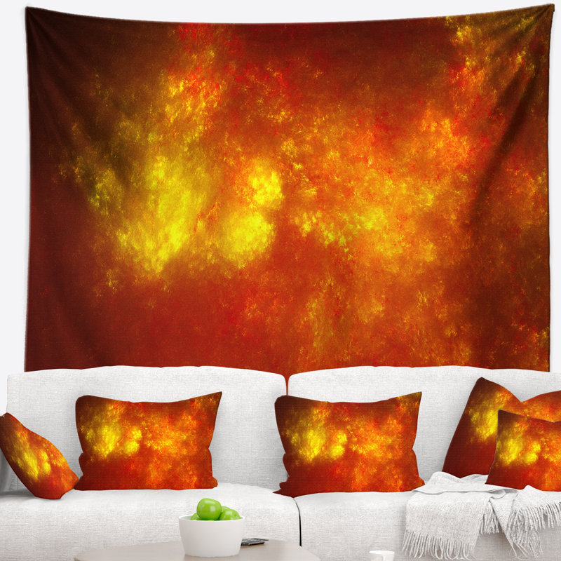 Tapisserie bleu ciel starry abstract, H 78 po x l 92 po