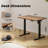 39.4” W Rustic Brown Electric Height Adjustable Standing Desk-118608221-118608222