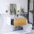 30 In. W Single Solid Surface Sink Wall Mounted Bath Vanity In Oak With Matt White