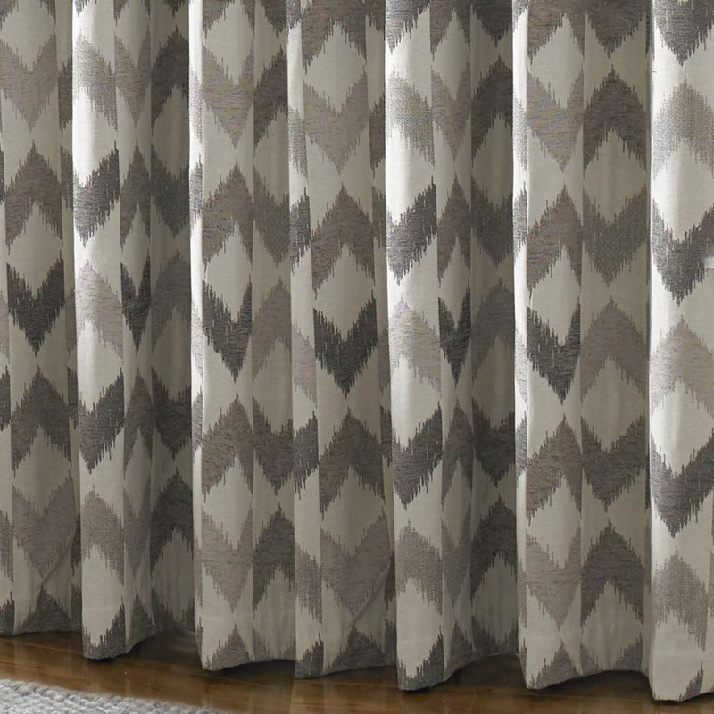 Iyahna Semi Sheer Curtain Pair, Beige Latte, 167cm Width x 137cm Drop