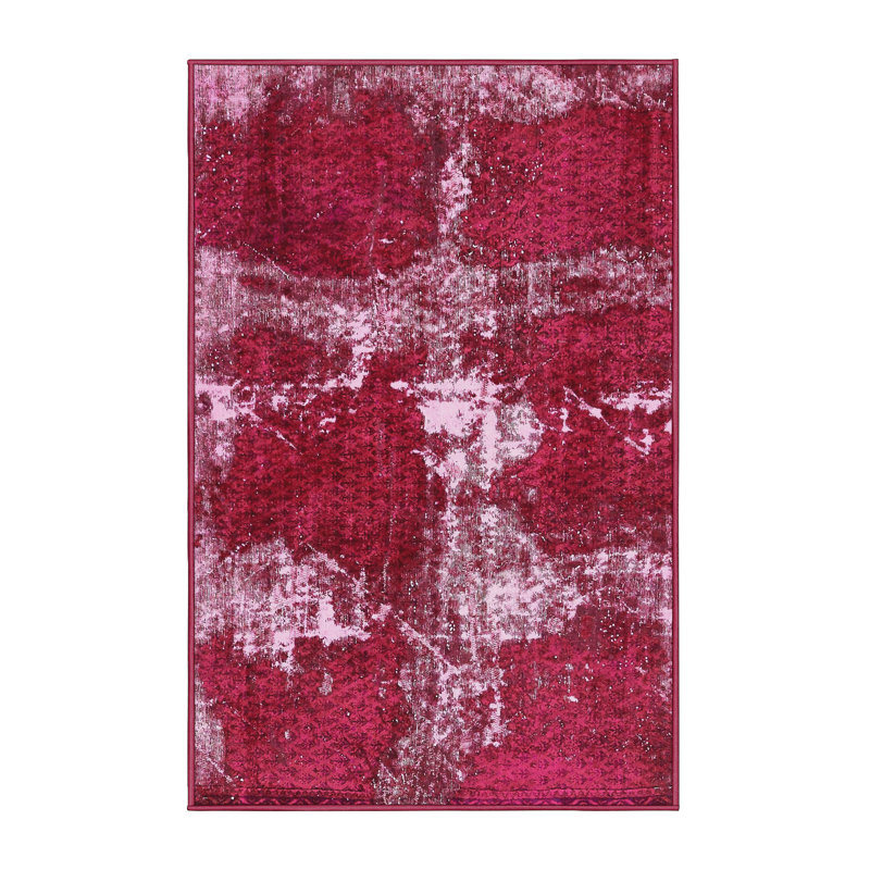 Tapis décoratif multicolore à motif abstrait, Rectangle 3 pi x 5 pi