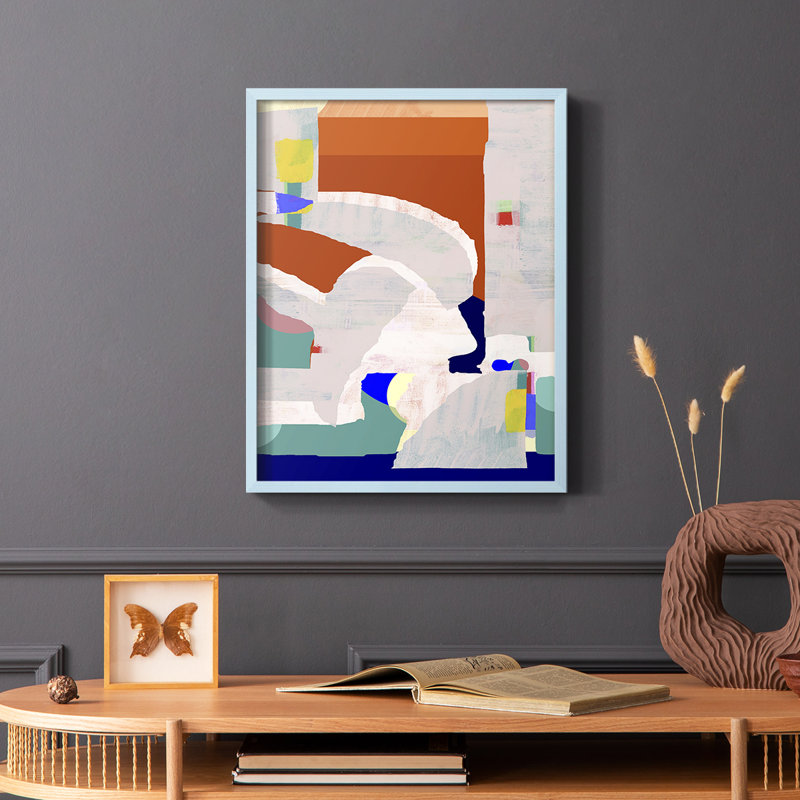 Lucca in Color I Framed Print - Solid Wood, Blue, 10" H x 8" W