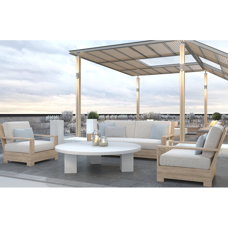 Maximus Coffee Table, Ivory, 16" H x 60" L x 60" W
