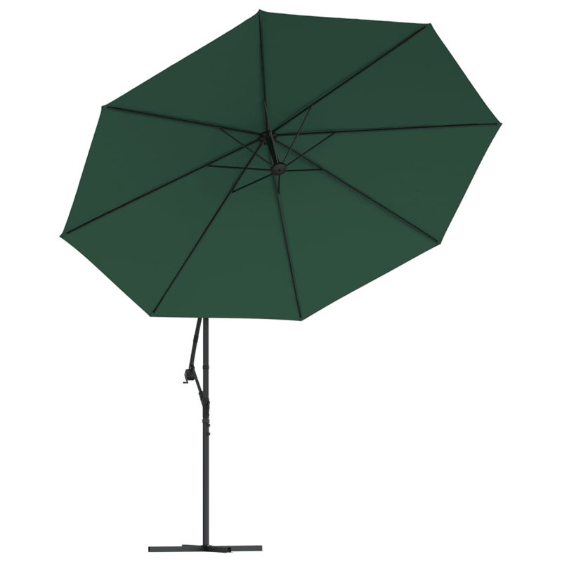 Gurganus 350cm Lighted Market Parasol, Green