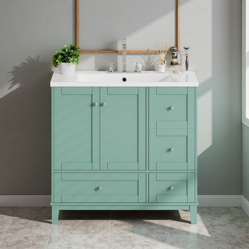 Meuble-lavabo 36 po - Vert