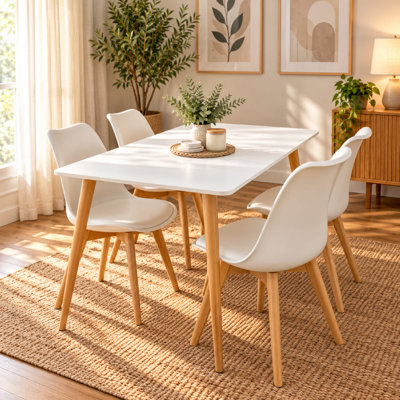 Zane 4 Person Modern Dining Table Set