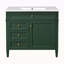 Meuble-lavabo de 36 po avec lavabo supérieur, meuble-lavabo moderne avec 2 tiroirs et tiroir escamotable, meuble-lavabo simple-118592811