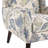 Jaqueze Upholstered Pattern Leaf Linen Blend Tufted Wide Back Armchair with Solid Wood Leg-1897452733