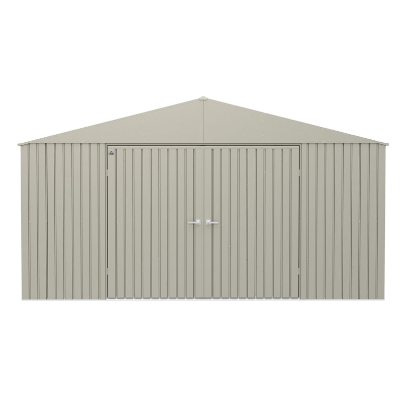 Elite 14 ft. x 16 ft. Cool Grey Steel Storage Shed