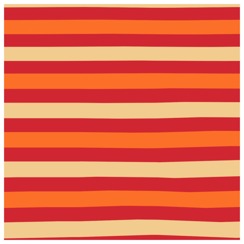 Édredon rouge, orange, rayures beiges, Twin Extra Long