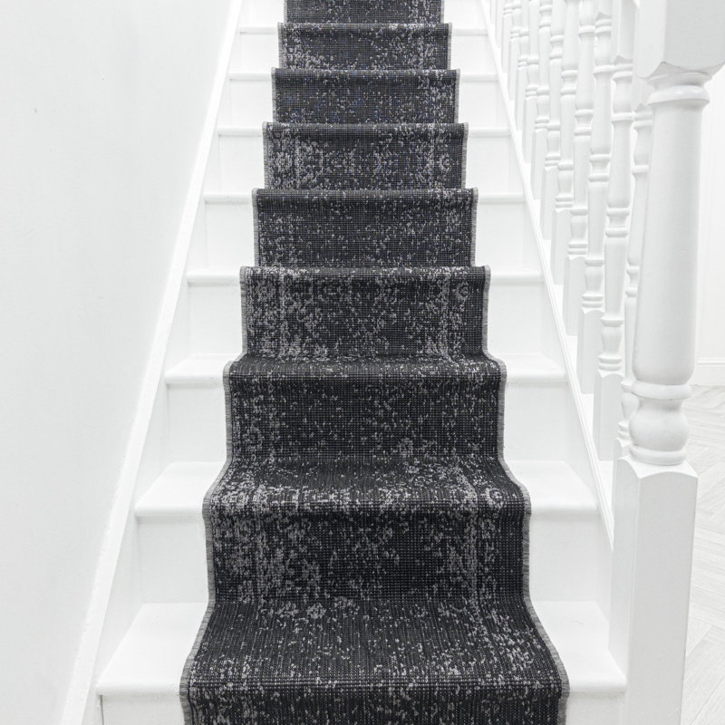 Stair Runner Abstract Flatweave Area Rug, Runner 60 x 450 cm