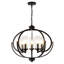 Lustre circulaire en verre 5 lumières-696806942