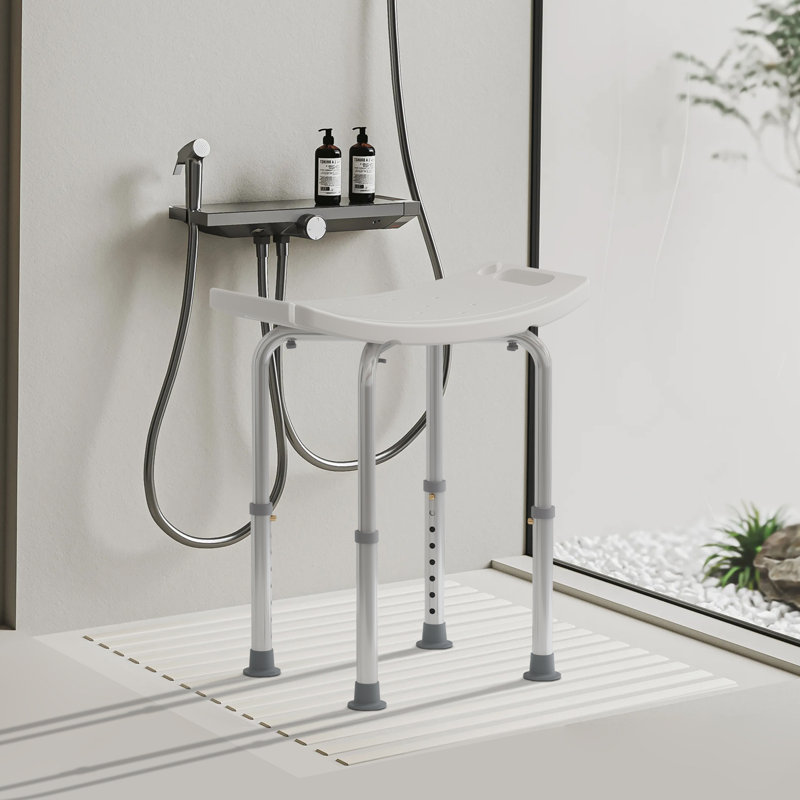 Adjustable Shower Stool With Non-slip Feet – Safe Bath Seat For Elderly, Pregnant & Disabled