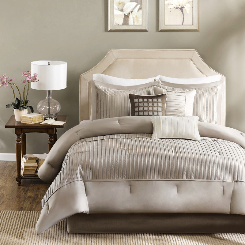 Édredon 7 pièces Modern - Taupe, Édredon grand