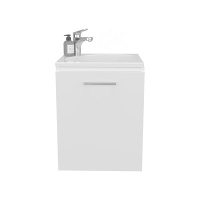 Meuble-lavabo de salle de bain avec lavabo, 1 porte