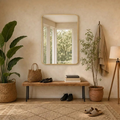 Miroir mural doré pour salle de bain 30 "X40"