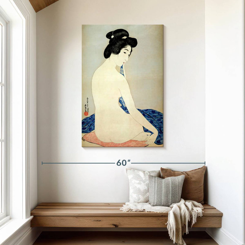 Femme Leisha après un bain, H 45 po x l 30 po