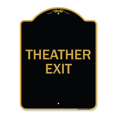 Enseigne Signmission Designer Series - Sortie cinéma | Enseigne architecturale en aluminium de gros calibre vert et blanc 18 po x 24 po | Protégez votre entreprise et votre commune | Fabriqué aux États-Unis