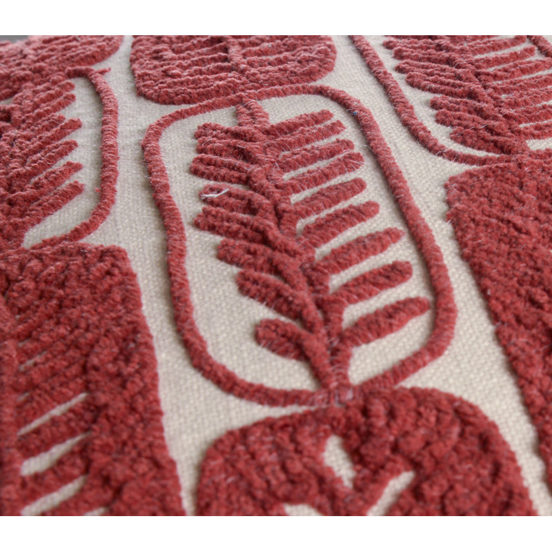 100% Cotton Throw Pillow, Rust, Polyester