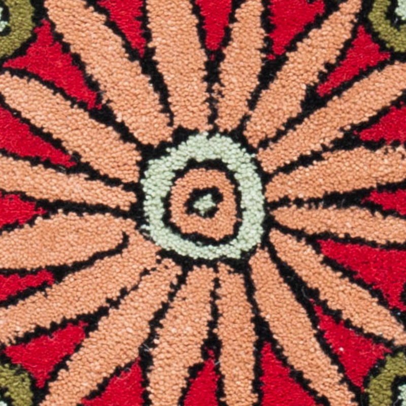 Soho Hand Tufted Wool And Viscose Floral Rug, Rectangle 2' x 3'