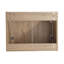 Armoire de salle de bain murale en résine - 24 po, style moderne, portes à fermeture douce, contreplaqué, abat-jour imitation chêne
