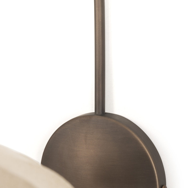 Winslet 1 - Light Armed Sconce, Tan Linen, Light Oil Rubbed Bronze