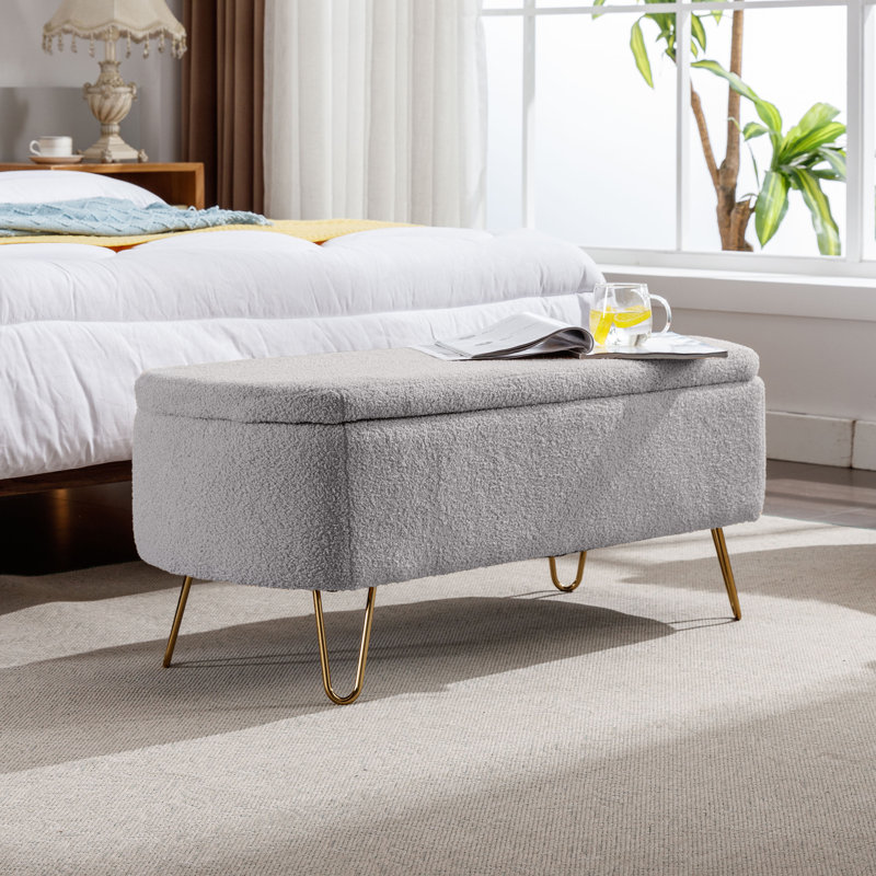 Banc de rangement Narding, gris