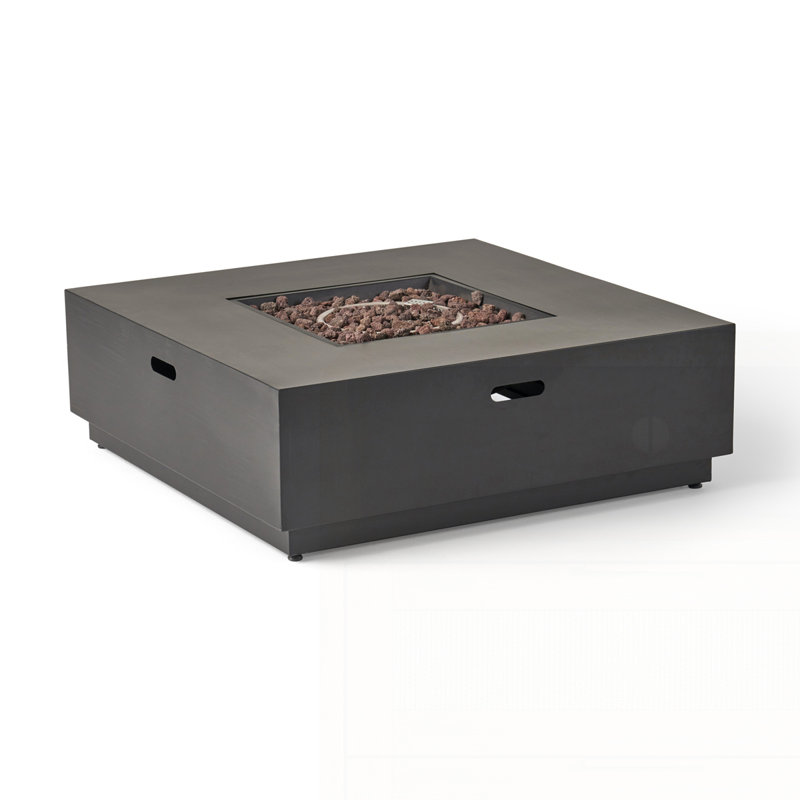 Modern Outdoor Fire Pit, Dark Gray