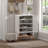 Grid Double Door Shoe Cabinet-1276027165